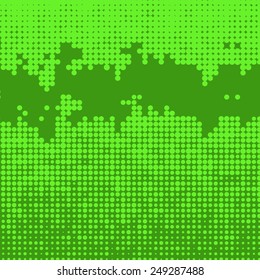 Abstract grunge background with splats and halftone effect.