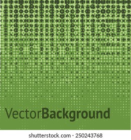 Abstract grunge background with splats and halftone effect.