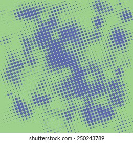 Abstract grunge background with splats and halftone effect.