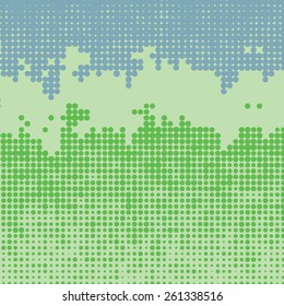 Abstract grunge background with splats and halftone effect