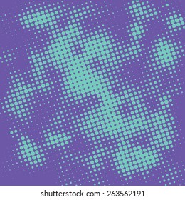 Abstract grunge background with splats and halftone effect