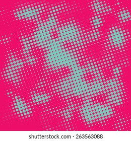 Abstract grunge background with splats and halftone effect