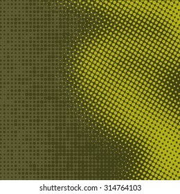Abstract grunge background with splats and halftone effect.
