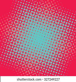 Abstract grunge background with splats and halftone effect.