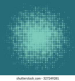 Abstract grunge background with splats and halftone effect.