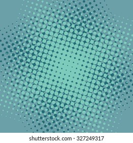 Abstract grunge background with splats and halftone effect.