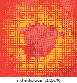 Fundo grunge abstrato com splats e efeito de meio-tom.