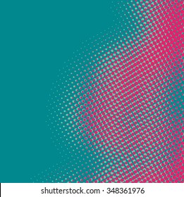 Abstract grunge background with splats and halftone effect.