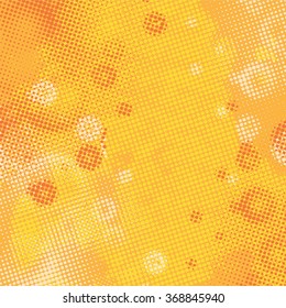 Abstract grunge background with splats and halftone effect