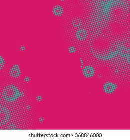 Abstract grunge background with splats and halftone effect