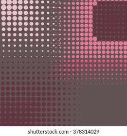 Abstract grunge background with splats and halftone effect.