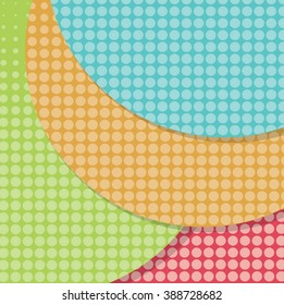 Abstract grunge background with splats and halftone effect.