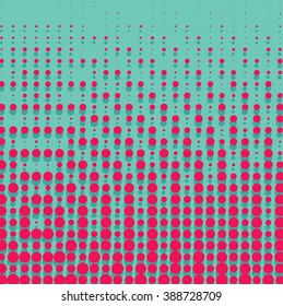 Abstract grunge background with splats and halftone effect.