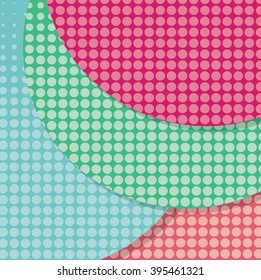 Abstract grunge background with splats and halftone effect.
