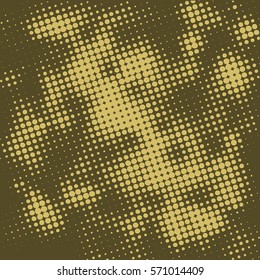 Abstract grunge background with splats and halftone effect.