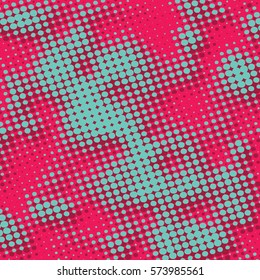 Abstract grunge background with splats and halftone effect.