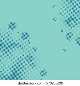 Abstract grunge background with splats and halftone effect.