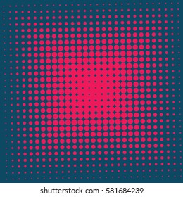 Abstract grunge background with splats and halftone effect.