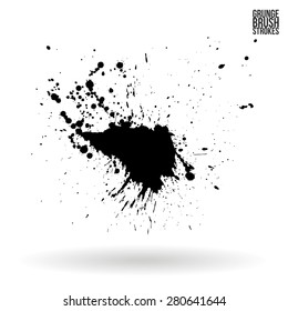 Abstract grunge background.Ink stain isolated on white. Vector design.