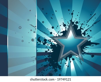 abstract grunge background with star, wallpaper