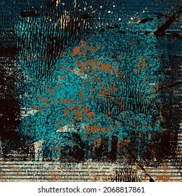 Abstract Grunge Background Texture Distress Colorful Splatter Scratch Rough Dirty Style