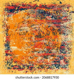 Abstract Grunge Background Texture Distress Colorful Splatter Scratch Rough Dirty Style