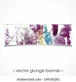 Abstract grunge background. Urban style. Watercolor spots. Crumpled paper banner.