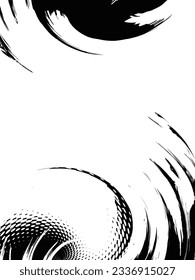 Abstract grunge background, vector EPS10. Artistic effects - dry brush, halftone effect. Vector without gradient with copy-space.