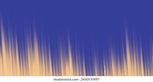 Abstract grunge background vector with paint brush and halftone effect, banner design template with blue and yellow gradient colors.