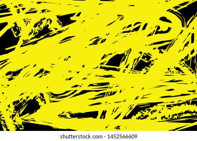 Abstract grunge background yellow and black vector