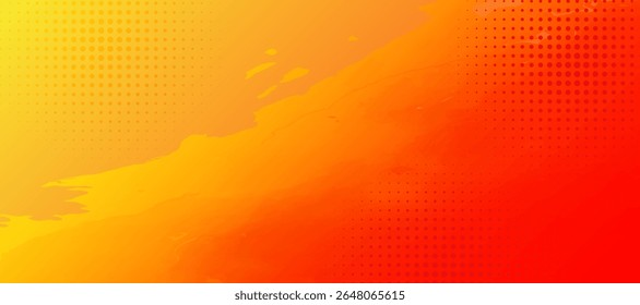 Abstrakter farbiger Hintergrund mit gelbem und rotem Halbtonstil. Anzug für Cover, Poster, Banner, Broschüre, Header, Website