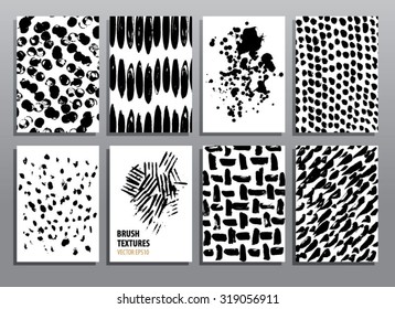 Abstract grunge backgrounds and textures. Vector illustration set.