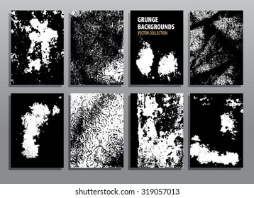Abstract grunge backgrounds. Vector illustration set.