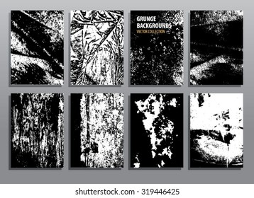Abstract grunge backgrounds. Vector illustration set.