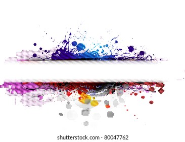 abstract grunge banner design element - vector