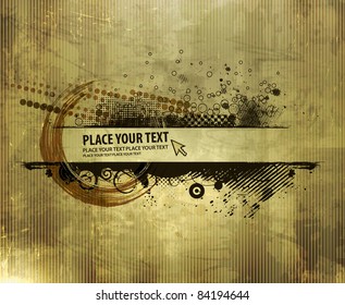 Abstract Grunge Banner Design Element - Vector