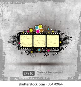 abstract grunge banner design element - vector