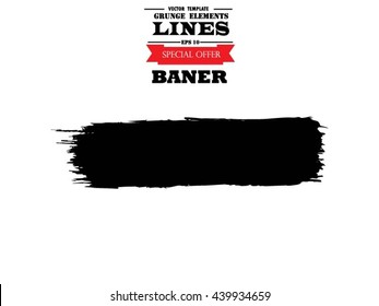 Abstract grunge banner for design use. Black grunge banner. Vector illustration.