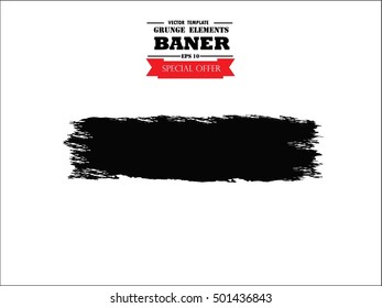 Abstract grunge banner for design use. Black grunge banner. Vector illustration.