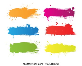 Abstract grunge banners.Vector splat backgrounds.