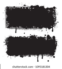 Abstract grunge banners.Vector splat backgrounds.