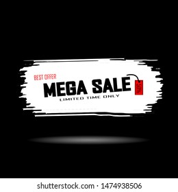 Abstract grunge Best offer mega sale banner design.EPS10