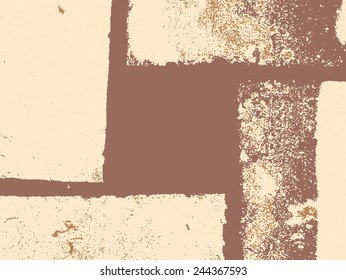 Abstract grunge bitmap background. Two-tone composition of irregular geometric shape elements. Created using handmade camera-less photograph.
