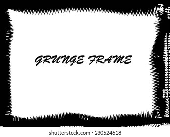 Abstract grunge black frame. vector template