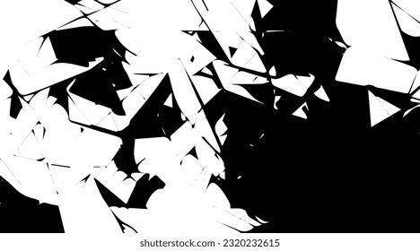 Abstract grunge black texture, chaotic shape. Vector background