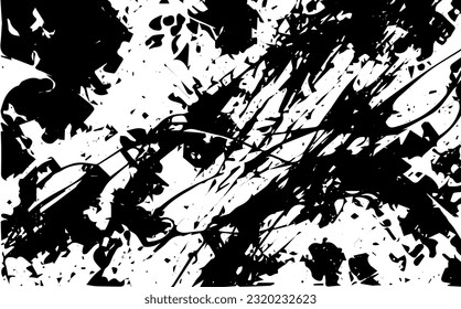 Textura negra grunge abstracta, forma caótica. Fondo del vector