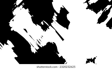 Abstract grunge black texture, chaotic shape. Vector background