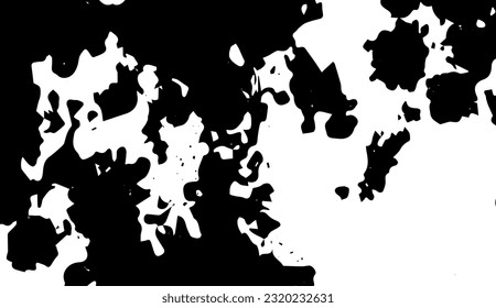 Abstract grunge black texture, chaotic shape. Vector background