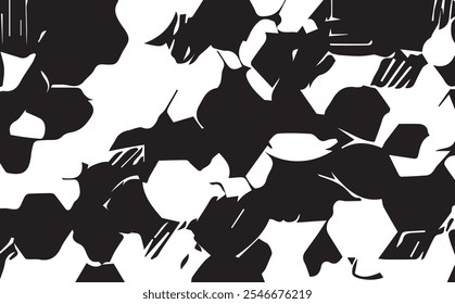Textura preta grunge abstrata, forma caótica. Plano de fundo do vetor