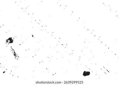 Abstract grunge black and white distressed texture overlay effect vector design element
